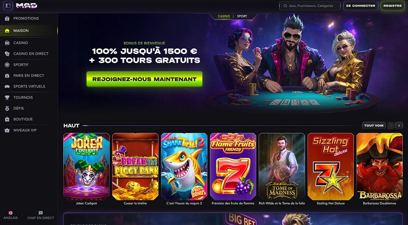 Un aperçu de madcasino live casino